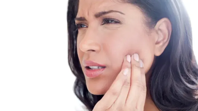Illustration of the jaw highlighting the temporomandibular joint (TMJ)