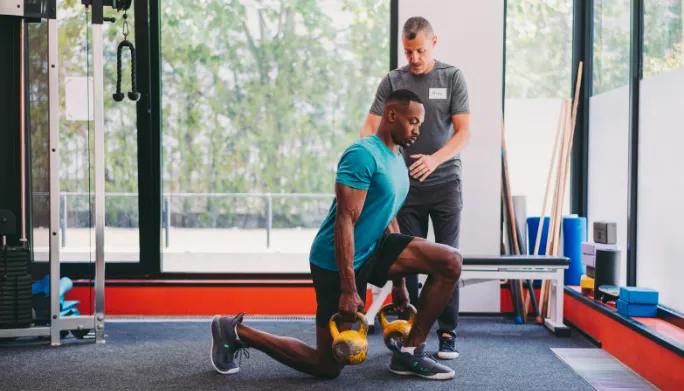 Athlete performing return-to-sport agility testing